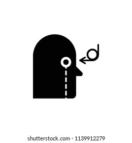 look straight icon. Element of concentration icon for mobile concept and web apps. Detailed look straight icon can be used for web and mobile on white background