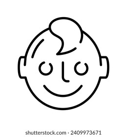 Look at this beautifully designed icon of newborn baby, happy baby vector