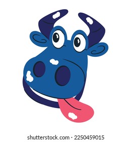 Look at this cute cow flat sticker 