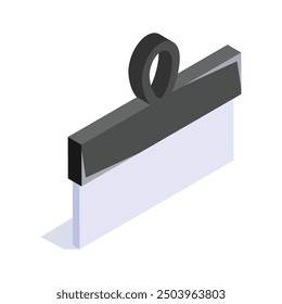Look at this editable icon of scraper in isometric design style