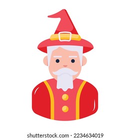 Look at this fantasy demon flat icon 