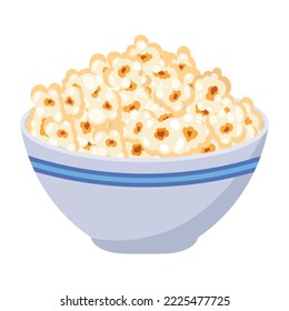 Mira este diseño plano del vector de palomitas 