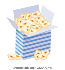 Mira este diseño plano del vector de palomitas 