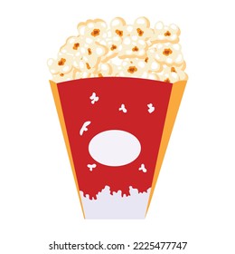 Look at this flat design of popcorn vector 