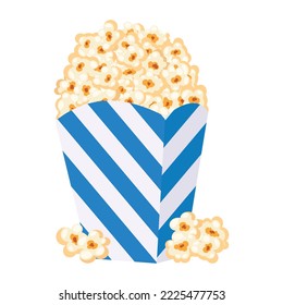 Look at this flat design of popcorn vector 
