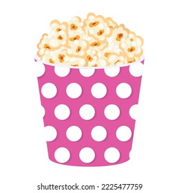 Look at this flat design of popcorn vector 