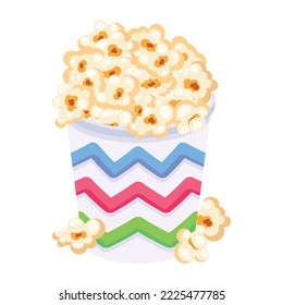 Look at this flat design of popcorn vector 