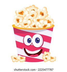 Look at this flat design of popcorn vector 