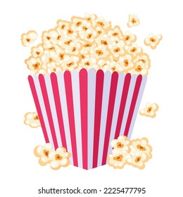 Look at this flat design of popcorn vector 