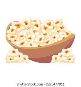 Look at this flat design of popcorn vector 