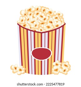 Look at this flat design of popcorn vector 