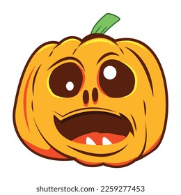 Miren este espeluznante vector de calabaza 