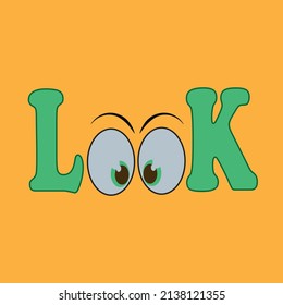 Mira con dos ojos profesionales y atractivos en un fondo amarillo