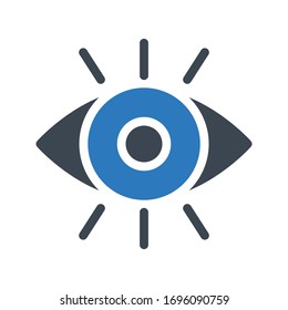 look vector glyph color icon 