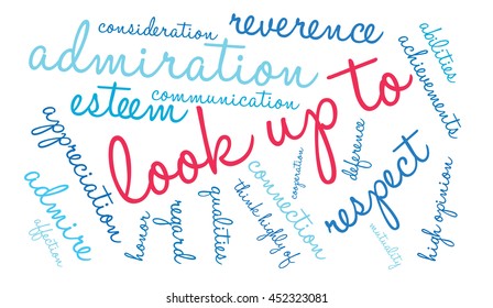 Look Up To word cloud on a white background. 