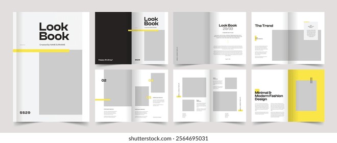 Lookbook Layout, Clean Lookbook Template, A4, Print