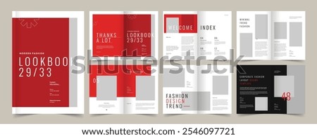 Lookbook Layout, Clean Lookbook Template, A4, Print