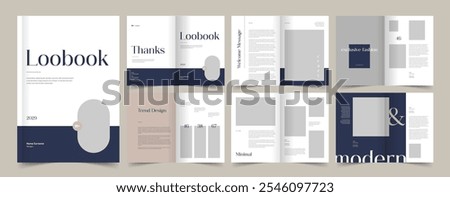 Lookbook Layout, Clean Lookbook Template, A4, Print