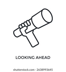 Looking Ahead Icon Outline Style. Vector Illustration For Graphic Design