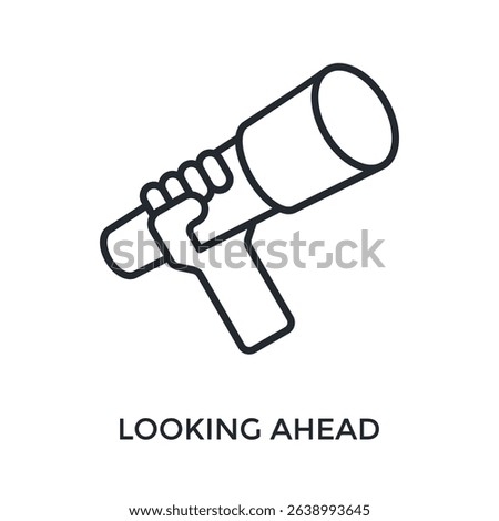 Looking Ahead Icon Outline Style. Vector Illustration For Graphic Design