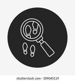 Looking for clues line icon