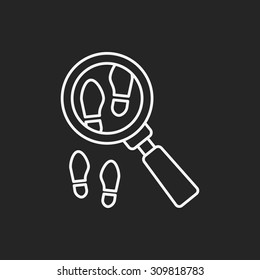 Looking for clues line icon