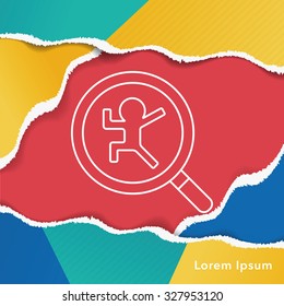 Looking for clues line icon
