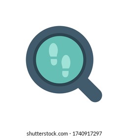 Looking for clues vector icon symbol finding isolated on white background