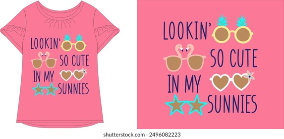 Looking so cute t shirt graphic design vector illustration 