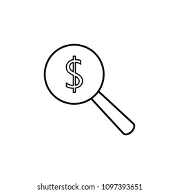 looking for a dollar line icon. Element of bankig icon for mobile concept and web apps. Thin line looking for a dollar icon can be used for web and mobile