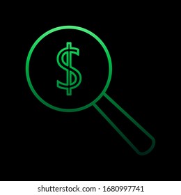 Looking for a dollar nolan icon. Simple thin line, outline vector of bank icons for ui and ux, website or mobile application