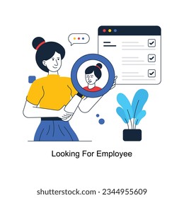 Looking For Employee abstract concept vector in a flat style stock illustration