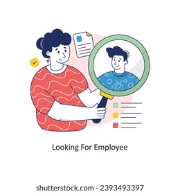 Looking For Employee vector Colorful Design illustration. Symbol on White background EPS 10 File