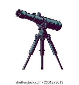 Looking at the galaxy through a telescope isolated