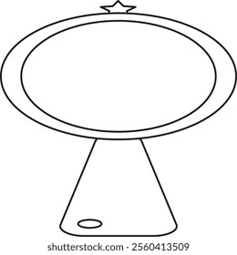 A looking glass, also known as a mirror, is a smooth, reflective surface that creates an image of objects placed in front of it.