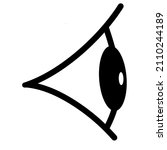 Looking icon see eye observe vector eye socket full face view