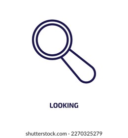 looking icon from user interface collection. Thin linear looking, technology, view outline icon isolated on white background. Line vector looking sign, symbol for web and mobile