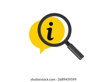 Looking for information icon design stock illustration
