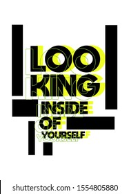 looking inside of yourself,t-shirt design fashion vector