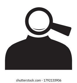Buscando trabajo, encuentra el icono del candidato. diseños gráficos vectoriales