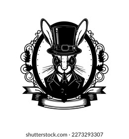 Looking for a logo that stands out from the crowd? Our Rabbit with a Steampunk Hat design is perfect for businesses that want a unique and memorable brand identity