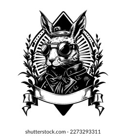 Looking for a logo that stands out from the crowd? Our Rabbit with a Steampunk Hat design is perfect for businesses that want a unique and memorable brand identity