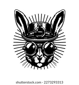 Looking for a logo that stands out from the crowd? Our Rabbit with a Steampunk Hat design is perfect for businesses that want a unique and memorable brand identity