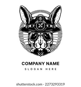 Looking for a logo that stands out from the crowd? Our Rabbit with a Steampunk Hat design is perfect for businesses that want a unique and memorable brand identity