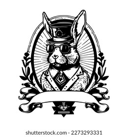 Looking for a logo that stands out from the crowd? Our Rabbit with a Steampunk Hat design is perfect for businesses that want a unique and memorable brand identity