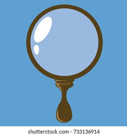 Looking magnifying glass vector illustration