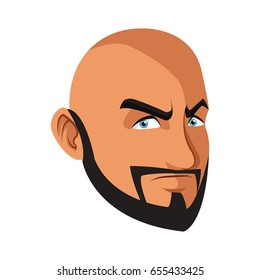 looking man face in a cartoon comic book style