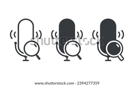 Looking for microphone icon. Illustration vector
