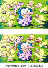 Looking for mistakes Picture quiz "Penguin and duck's picture"