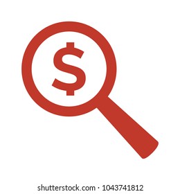 Looking For Money icon on white background. Vector illustration